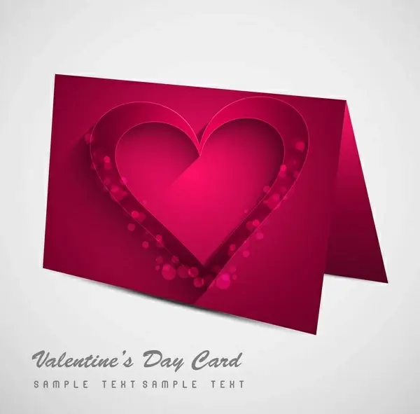 valentines day colorful hearts marriage card set vector