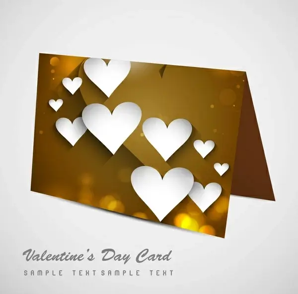 valentines day colorful hearts marriage card set vector