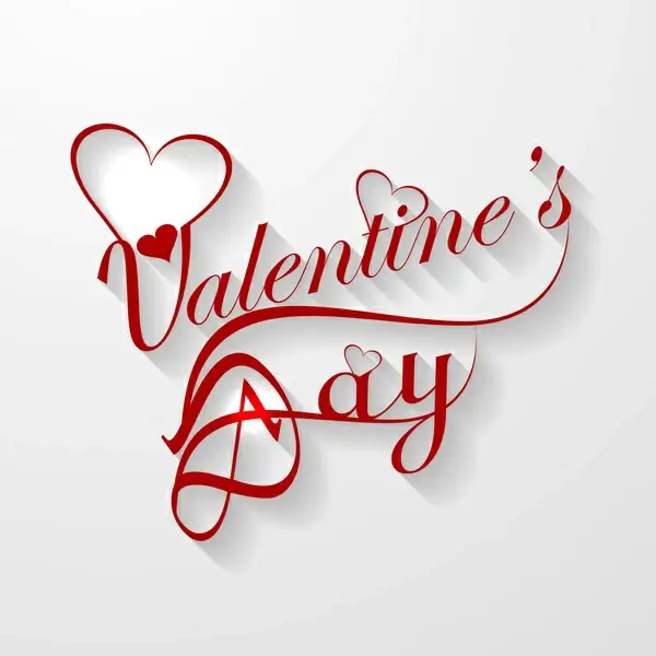valentines day heart for lettering text design card vector