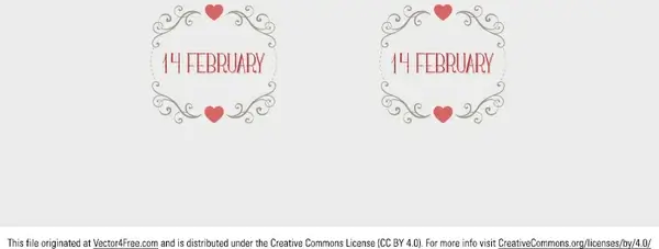 valentines day label vector
