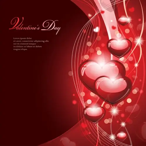 valentines with romantic backgrounds vector