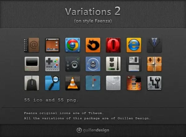VARIATIONS on style Faenza icons pack