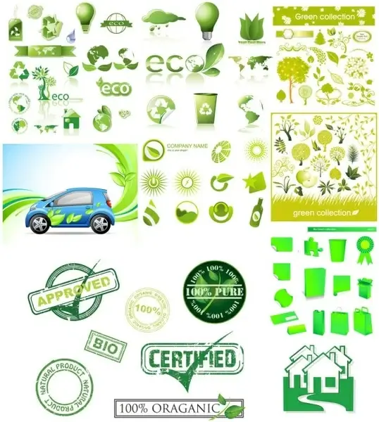 variety of environmental icon vector