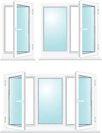 various plastic windows vector set