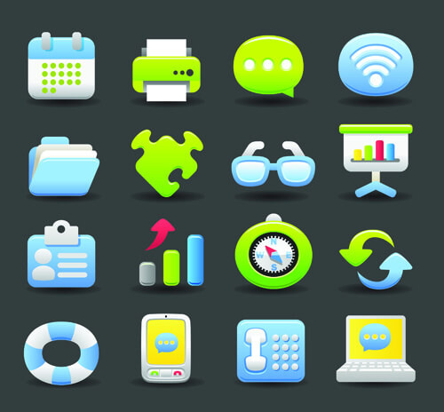 various society vector icons set