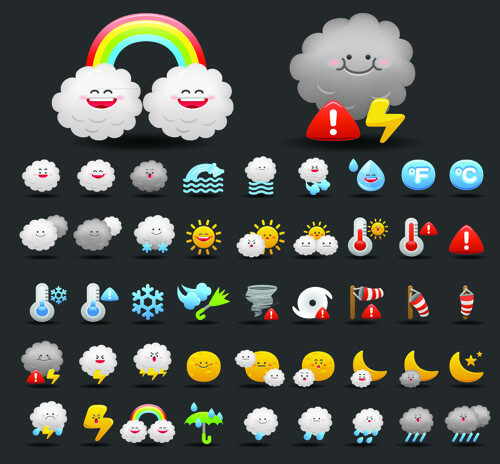 various society vector icons set
