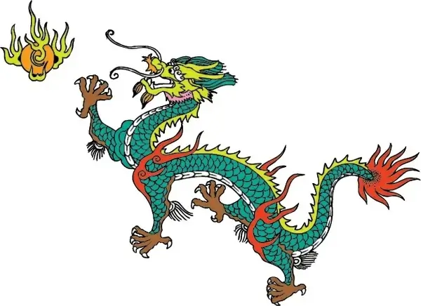 vector ancient dragon pattern vector