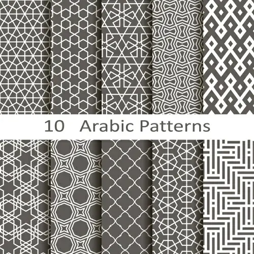 vector arabic style seamless patterns