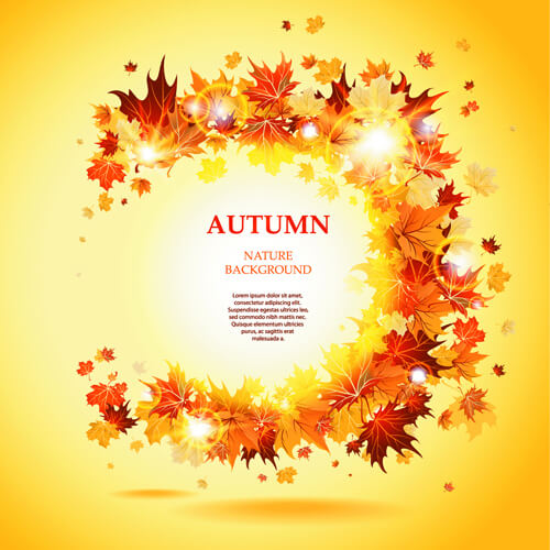 vector autumn leaves backgrounds art