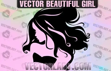 vector beautiful girl