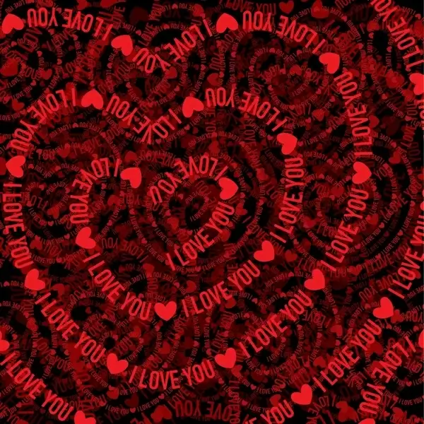 vector beautiful valentine hearts iloveyou