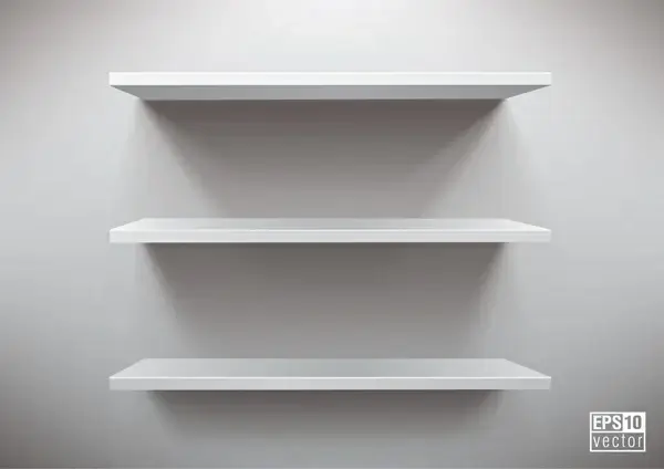 decorated shelf template modern elegant simple 3d sketch