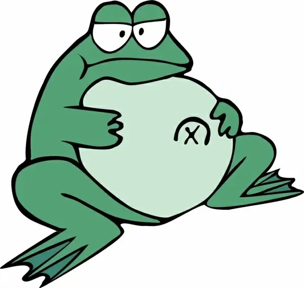 vector cartoon frog 