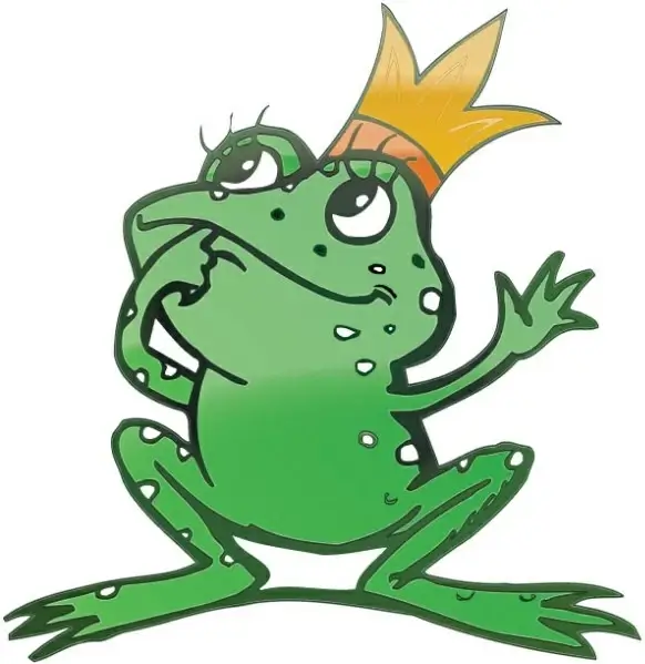 vector cartoon frog prince