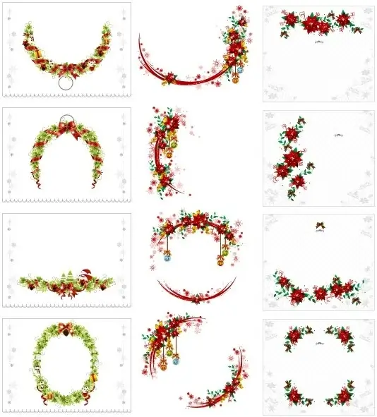 vector christmas wreath collection