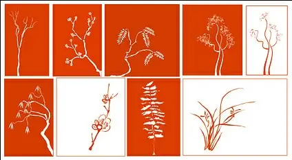 Vector classical plant material 