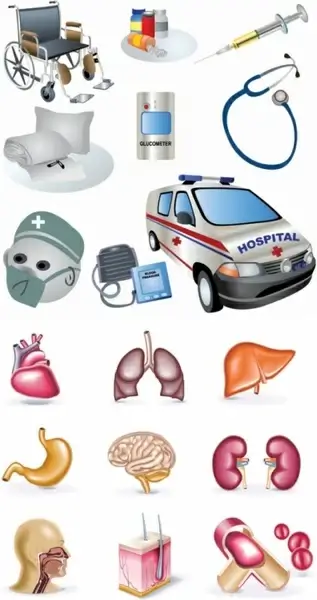 vector clip art of medical topics