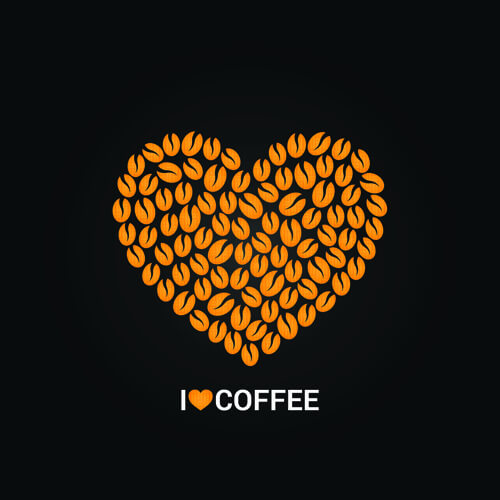 vector coffee menu logo design