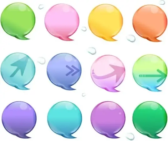 vector color dialog bubble