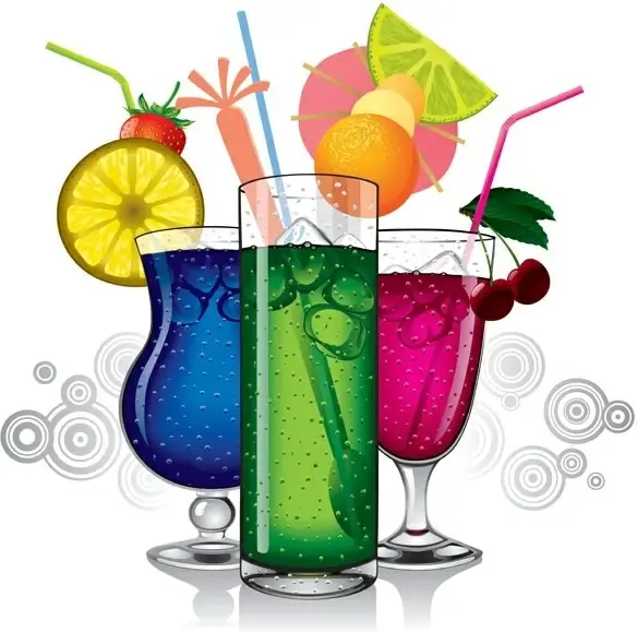 vector colorful drinks