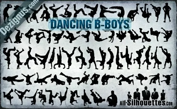 Vector Dancing B-boys