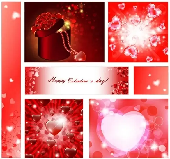 vector elements of a romantic valentine day