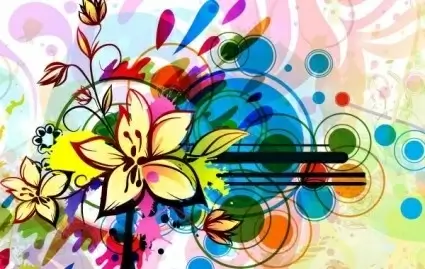 vector floral background graphic 