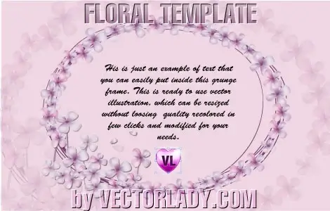 vector floral frame template