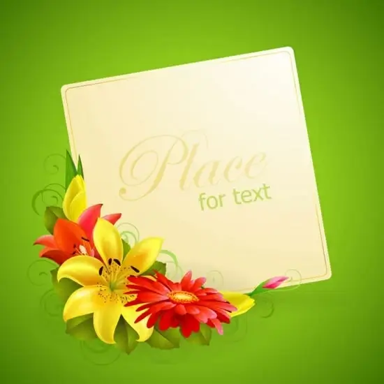 floral card background template colorful 3d decor