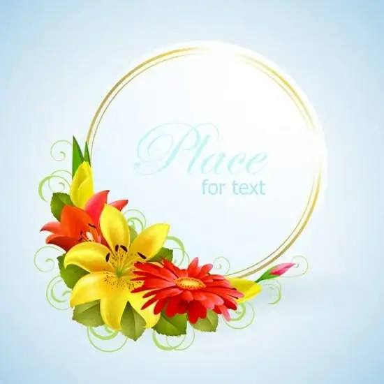 floral card background colorful modern bright decor
