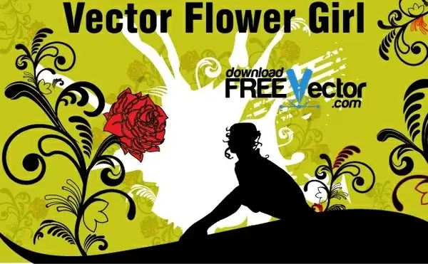 Vector Flower Girl