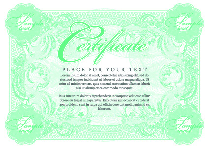 vector gentle certificate template set