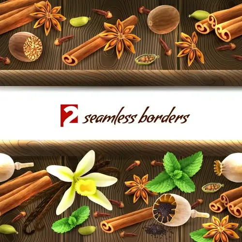 vector gourmet spices background