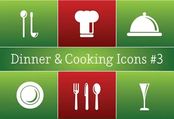 menu cover background flat tablewares icons modern design