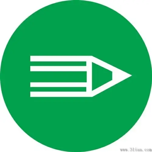 vector green background pencil icon