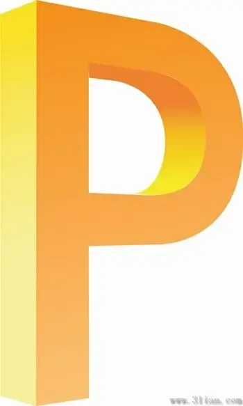 vector icon letter p 