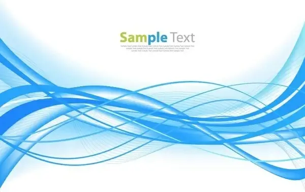 vector illustration of abstract blue waves background