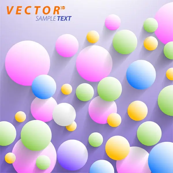vector illustration of colorful balloons on plain background