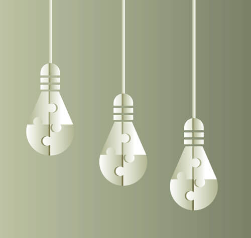vector lamp creative idea business template
