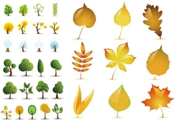 vector leaves of trees