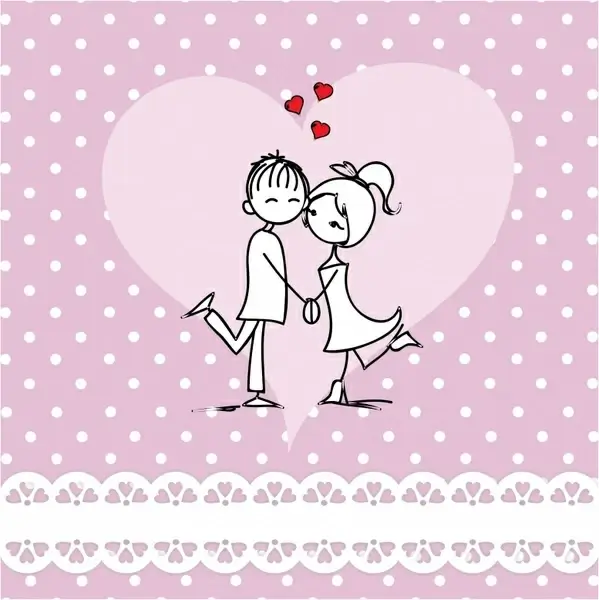 vector line art painted valentine free cdr vector