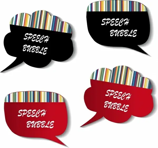 speech bubbles templates modern flat barcode decor