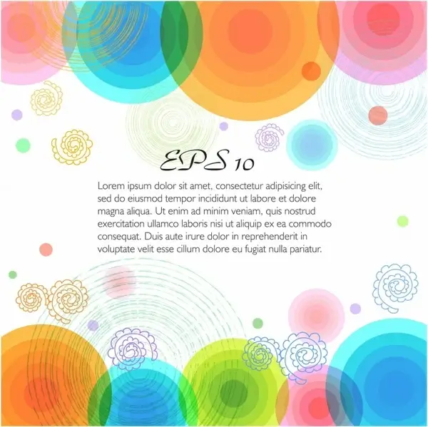 Vector multicolor background with circles