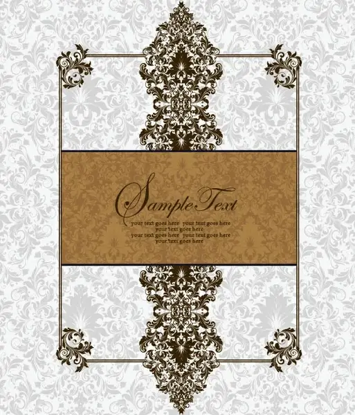 vector of exquisite vintage floral borders