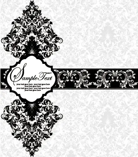 vector of exquisite vintage floral borders
