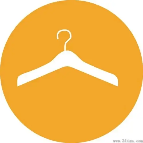 vector orange background hanger icon