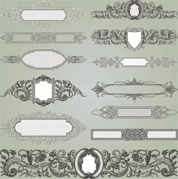 document decorative elements classical european symmetric design