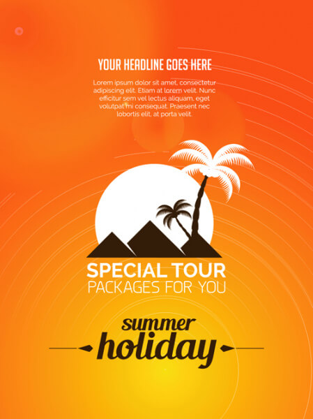 vector poster summer holidays design 