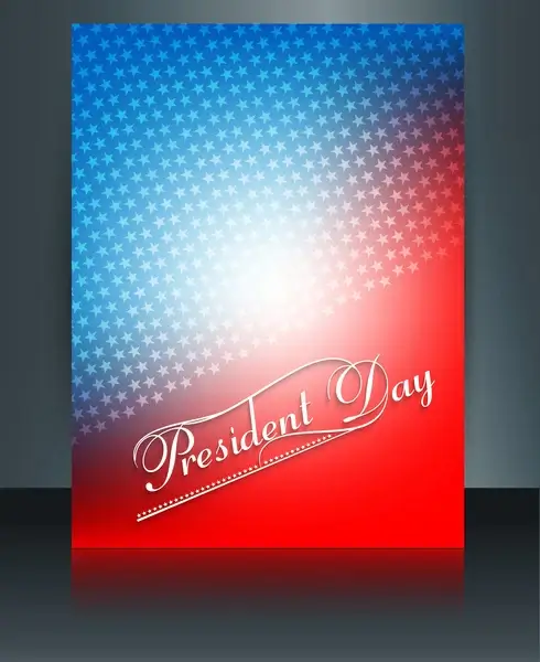 vector president day in united states of america brochure template design