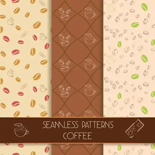 vector seamless coffee pattern graphics 